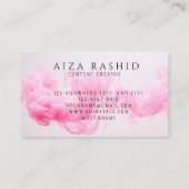 Moderne Waterverf Elegant Baby Roze Visitekaartje (Achterkant)