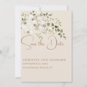 Moderne Waterverf Elegant Orchid Save the Date (Voorkant)
