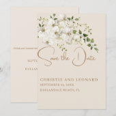 Moderne Waterverf Elegant Orchid Save the Date (Voorkant / Achterkant)