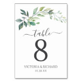 Moderne Waterverf Eucalyptus Bladeren Groene Kruid Kaart (Achterkant)