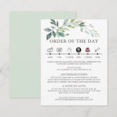 Moderne Waterverf Eucalyptus Bladeren Groenelement Informatiekaartje (Voorkant / Achterkant)