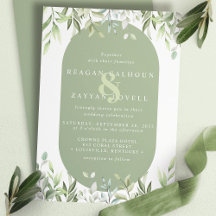 Moderne Waterverf Eucalyptus Bruiloft