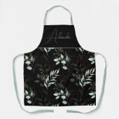 Moderne Waterverf Eucalyptus Floral op maat Schort (Voorkant)