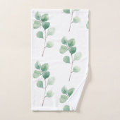 Moderne Waterverf Eucalyptus Green Pattern Bad Handdoek (Handdoek)