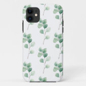 Moderne Waterverf Eucalyptus Green Pattern Case-Mate iPhone Case (Achterkant)