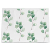 Moderne Waterverf Eucalyptus Green Pattern Groot Cadeauzakje (Voorkant)