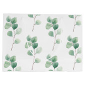 Moderne Waterverf Eucalyptus Green Pattern Groot Cadeauzakje (Achterkant)