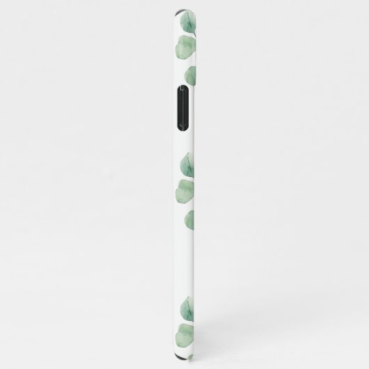 Moderne Waterverf Eucalyptus Green Pattern iPhone Hoesje (Rechterkant)