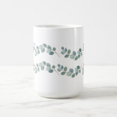 Moderne Waterverf Eucalyptus Green Pattern Koffiemok (Center)