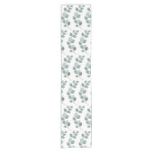 Moderne Waterverf Eucalyptus Green Pattern Korte Tafelloper (Voorkant)