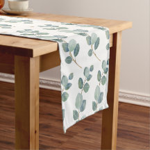 Moderne Waterverf Eucalyptus Green Pattern