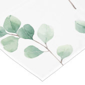 Moderne Waterverf Eucalyptus Green Pattern Korte Tafelloper (Hoek)