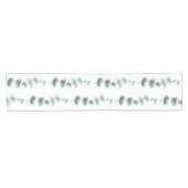 Moderne Waterverf Eucalyptus Green Pattern Korte Tafelloper (Horizontaal)