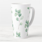 Moderne Waterverf Eucalyptus Green Pattern Latte Mok (Rechterhoek)