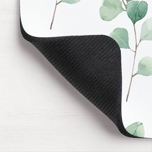 Moderne Waterverf Eucalyptus Green Pattern Muismat (Hoek)