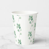 Moderne Waterverf Eucalyptus Green Pattern Papieren Bekers (Rechts)