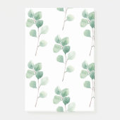 Moderne Waterverf Eucalyptus Green Pattern Post-it® Notes (Voorkant)