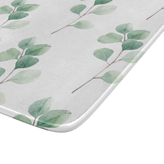 Moderne Waterverf Eucalyptus Green Pattern Snijplank (Hoek)