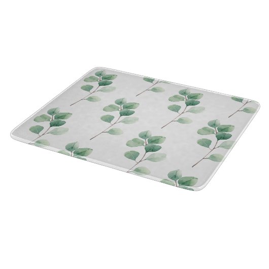 Moderne Waterverf Eucalyptus Green Pattern Snijplank (Hoek)