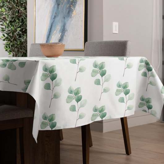 Moderne Waterverf Eucalyptus Green Pattern Tafelkleed