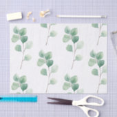 Moderne Waterverf Eucalyptus Green Pattern Tissuepapier (Craft)
