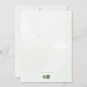 Moderne Waterverf Eucalyptus Greenery Gold Accent Save The Date (Achterkant)