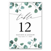 Moderne Waterverf Eucalyptus Greenery Wedding Kaart (Achterkant)