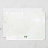 Moderne Waterverf Eucalyptus Greenery Wedding Kaart (Achterkant)