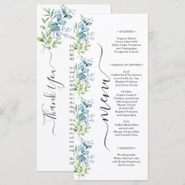 Moderne Waterverf Eucalyptus Groene Huwelijk Menu