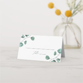 Moderne Waterverf Eucalyptus Groene Huwelijk Plaatskaartje