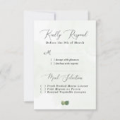 Moderne Waterverf Eucalyptus Leaves RSVP Kaartje (Voorkant)