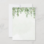 Moderne Waterverf Eucalyptus Leaves RSVP Kaartje (Achterkant)