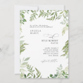 Moderne Waterverf Eucalyptus Parents Wedding Kaart (Voorkant)