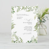 Moderne Waterverf Eucalyptus Parents Wedding Kaart (Staand voorkant)