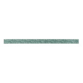 Moderne Waterverf Eucalyptus Pattern Green Satijnen Lint (Voorkant)
