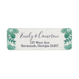 Moderne Waterverf Eucalyptus Return Address Label