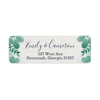 Moderne Waterverf Eucalyptus Return Address Label