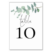 Moderne Waterverf Eucalyptus Script Weddenschap Kaart (Achterkant)