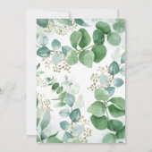 Moderne Waterverf Eucalyptus Sweet 16 Kaart (Achterkant)