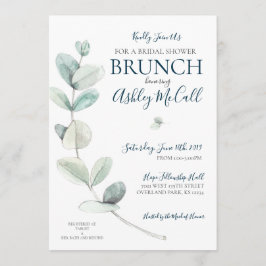 Moderne Waterverf Eucalyptus Vrijgezellenfeest uit Kaart