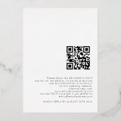 Moderne Waterverf Eucalyptus Wedding Gold Real Folie Uitnodiging (Achterkant)