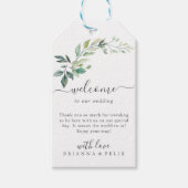 Moderne Waterverf Eucalyptusbladeren Groenery Cadeaulabel (Voorkant)