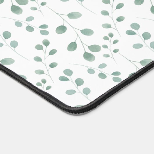 Moderne Waterverf Eucalyptuspatroon Bureaumat (Hoek)