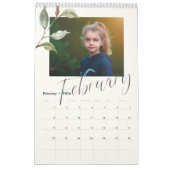 Moderne Waterverf Eucalyptusscript Multi Photo Kalender (Feb 2026)