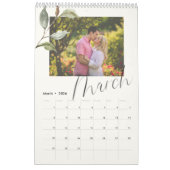 Moderne Waterverf Eucalyptusscript Multi Photo Kalender (Mar 2026)