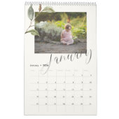 Moderne Waterverf Eucalyptusscript Multi Photo Kalender (Jan 2026)