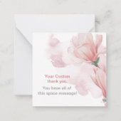 Moderne waterverf floraal notitiekaartje (Achterkant)