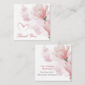 Moderne waterverf floraal notitiekaartje (Voorkant / Achterkant)