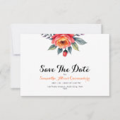 Moderne Waterverf Floral 15e verjaardag Quinceaner Save The Date (Voorkant)