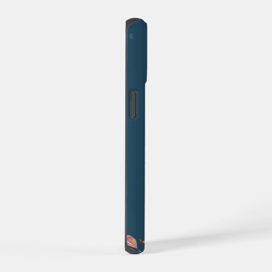 Moderne Waterverf Floral 2-foto monogram iPhone 15 Case (Rechterkant)